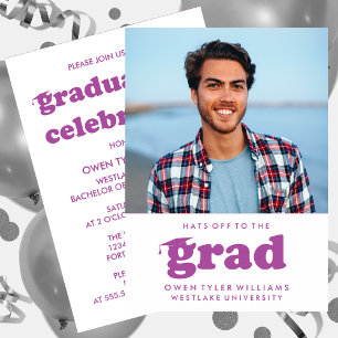 FET RETRO-HATT TILL GRAD PHOTO GRAD INBJUDAN
