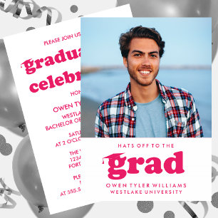 FET RETRO-HATT TILL GRAD PHOTO GRAD INBJUDAN