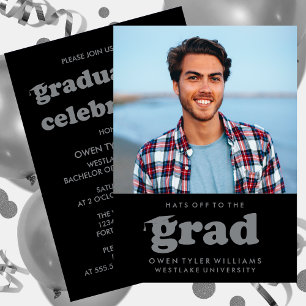 FET RETRO-HATT TILL GRAD PHOTO GRAD INBJUDAN
