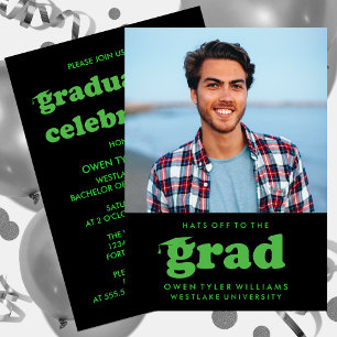 FET RETRO-HATT TILL GRAD PHOTO GRAD INBJUDAN