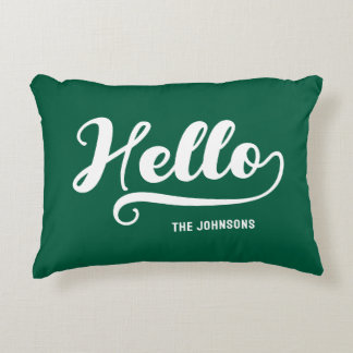 Fet Retro Hello Swash Prydnadskudde