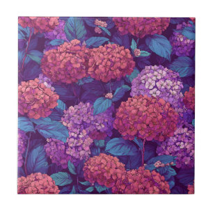 Fet Retro-Hydrangeasbrickor för Golv Kakelplatta