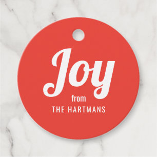 Fet Retro Joy Helgdag Namn Juletiketter Gåvor Etiketter