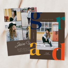 Fet Retro-klass för 2024 Studenten-inbjudan Inbjudningar