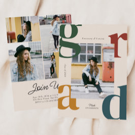 Fet Retro-klass för 2024 Studenten-inbjudan Inbjudningar