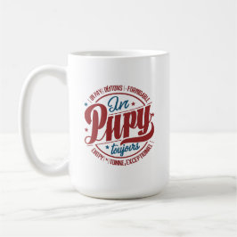 Fet Retro Papy Cirkel Typografi Kaffemugg
