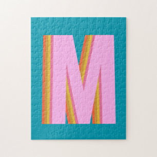 Fet retro Typography Monogram Brev i Blue Pussel