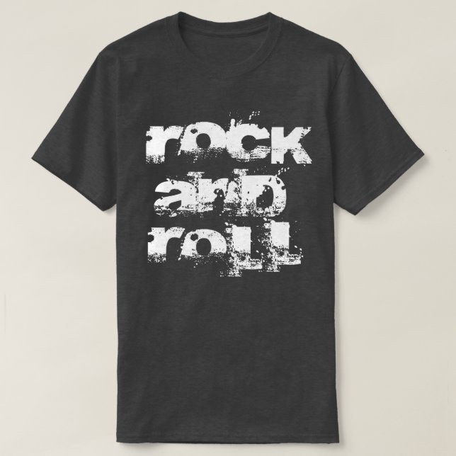fet rock and roll-text t shirt (Design framsida)