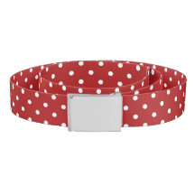 Fet röd bakgrund med vit Polka dots