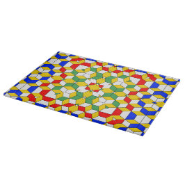 Fet röd blå Gult och Grönt Geometric Mönster