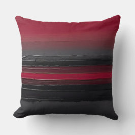 fet röd grått svart rand kudde