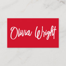 Fet röd Namnteckning skripttypografi