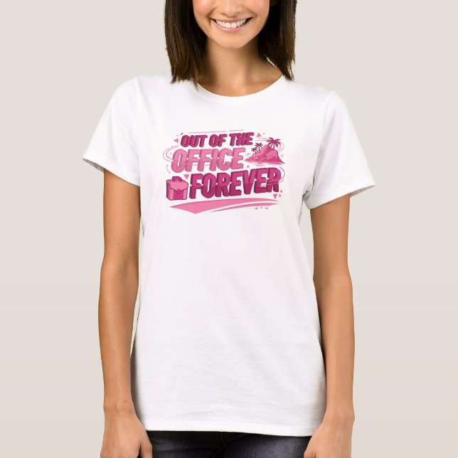 Fet Rosa FRÅN KONTOR Arttryck T Shirt (Framsida)