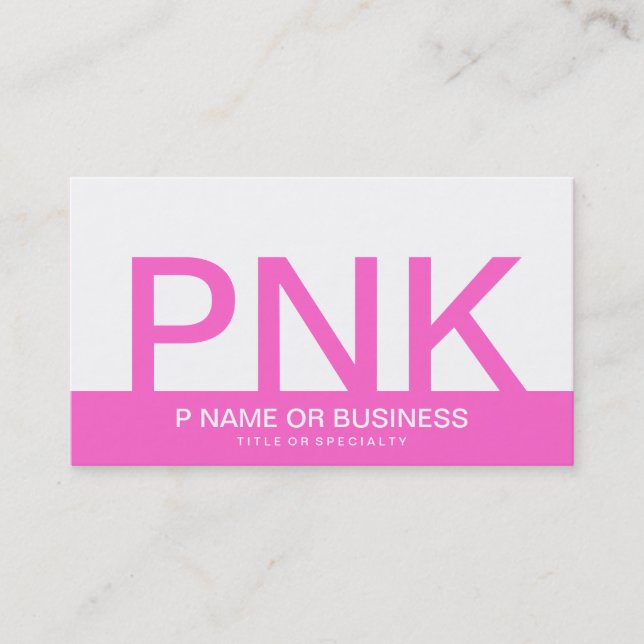 fet ROSA monogram Visitkort (Framsida)