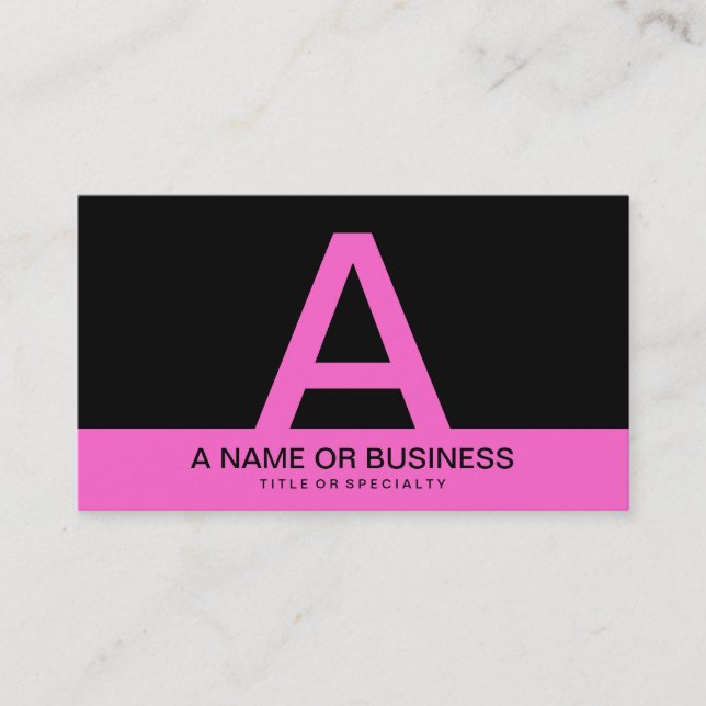 fet ROSA monogram Visitkort (Framsida)