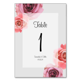 Fet Rosa och Lila Vår Ro Bordsnummer