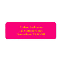 Fet Rosa Orange Födelsedagsfirande Adress