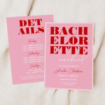 Fet Rosa & Red Bachelorette Helg