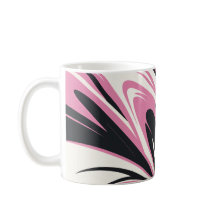 Fet Rosa, svartvitt Abstrakt