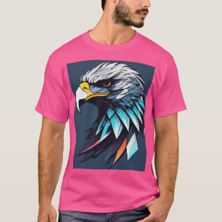 Fet Rosa T-Shirt med Vibrant Eagle-grafik