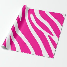 Fet Rosa Zebra ränder Presentpapper