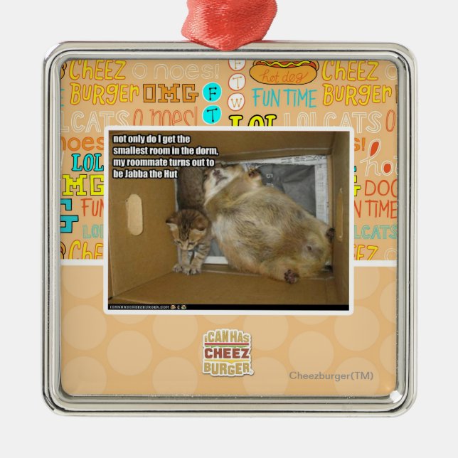 Fet rumskamrat julgransprydnad metall (Framsidan)