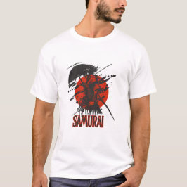 Fet Samurai Warrior T-Shirt - Japansk konst