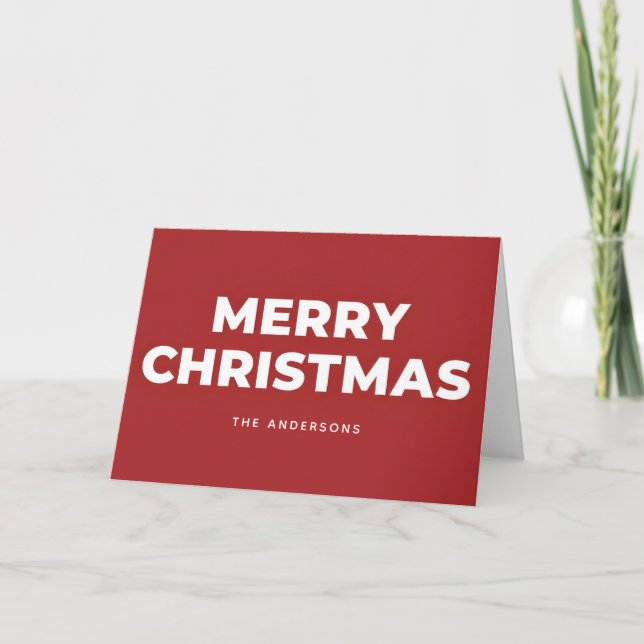 Fet Sans Retro Script God Jul Helgkort (Framsida)