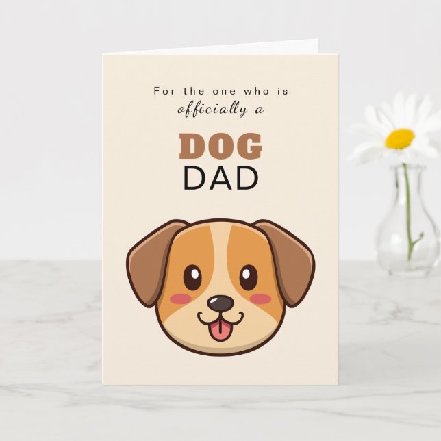 Fet Sans Serif	Minimal julkort | hundpappa Kort (Liten växt)