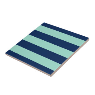 Fet Seafoam-Grönt och Mörk blått Rand Kakelplatta