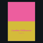 Fet Shock rosa Chartreuse Gult Anpassningsbar Plac Bordsnummer<br><div class="desc">Bold Shock rosa och Chartreuse Gult Typography Anpassningsbar Bord Place Card</div>
