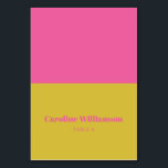 Fet Shock rosa Chartreuse Gult Anpassningsbar Plac Bordsnummer<br><div class="desc">Bold Shock rosa och Chartreuse Gult Typography Anpassningsbar Bord Place Card</div>