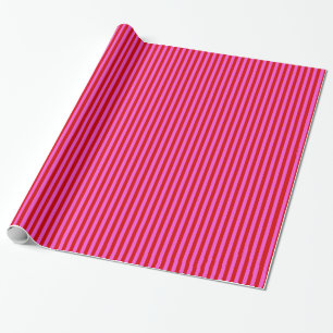 Fet Shock rosa, Röda Rand Mönster Presentpapper