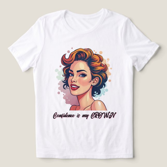 Fet skönhet - Vibrant Retro Art T Shirt (Design Framsida)