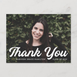 Fet skriptfoto Studenten Tack Vykort