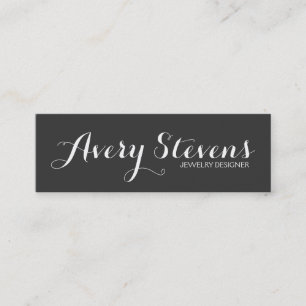 Fet skripttypografi - Kreativet Simple Black Mini Visitkort