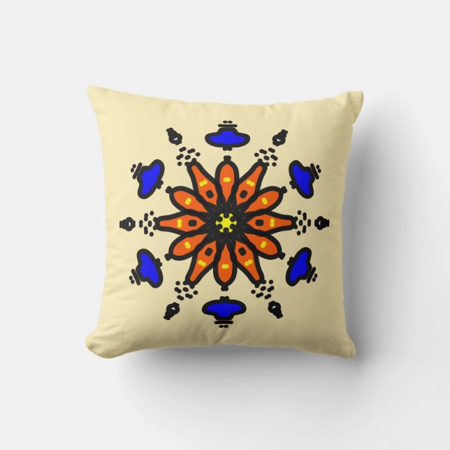 Fet Sol Mandala Kudde (Framsida)