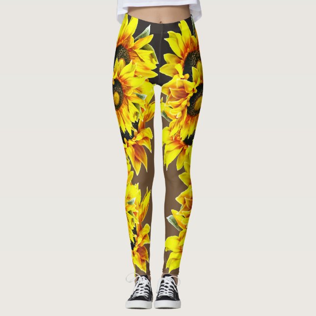 Fet solrosbaljväxter leggings (Framsida)