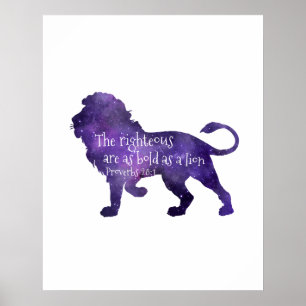 Fet som Lejon - Bibelverse Poster