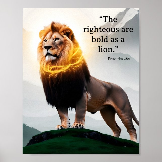 Fet som Lejont ordspråk 28:1 Poster (Framsidan)