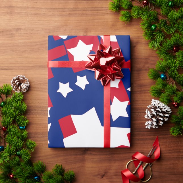 Fet Stars och stripes,4:e juli-utgåvan Presentpapper (Julgåva)
