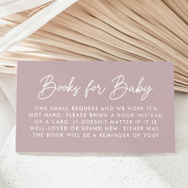 Fet stil dammig lila baby shower bok önskelista tilläggskort