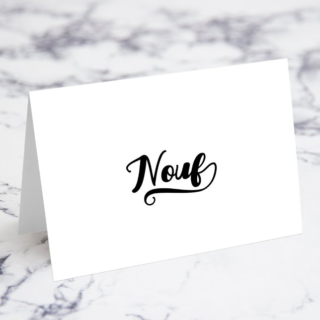 Fet stil med pensel F Swash Namnkort Bordsnummer (Bold Brush Script F Swash Name Place Cards)