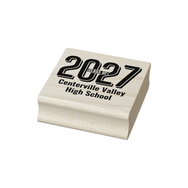 Fet stil med skuggade siffror Klass 2027 Stämpel (Stämpel)