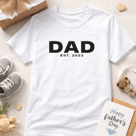Fet stil svart vit pappa etablerad t-shirt
