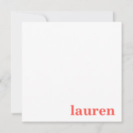 Fet stiliserad namntypografi Anpassad Anteckningskort