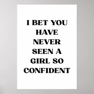 Fet stilkonfidensflicka Citat Typografi – Feminist Poster