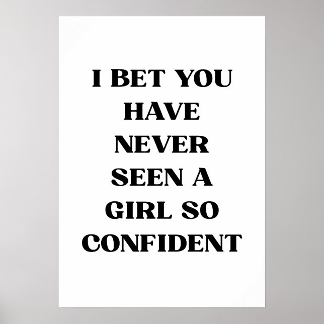 Fet stilkonfidensflicka Citat Typografi – Feminist Poster (Framsidan)