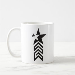 Fet Svart Geometrisk Stjärna Kaffemugg