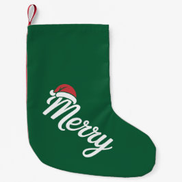 Fet Svart Glad Jul Tomtehatt Liten Julstrumpa